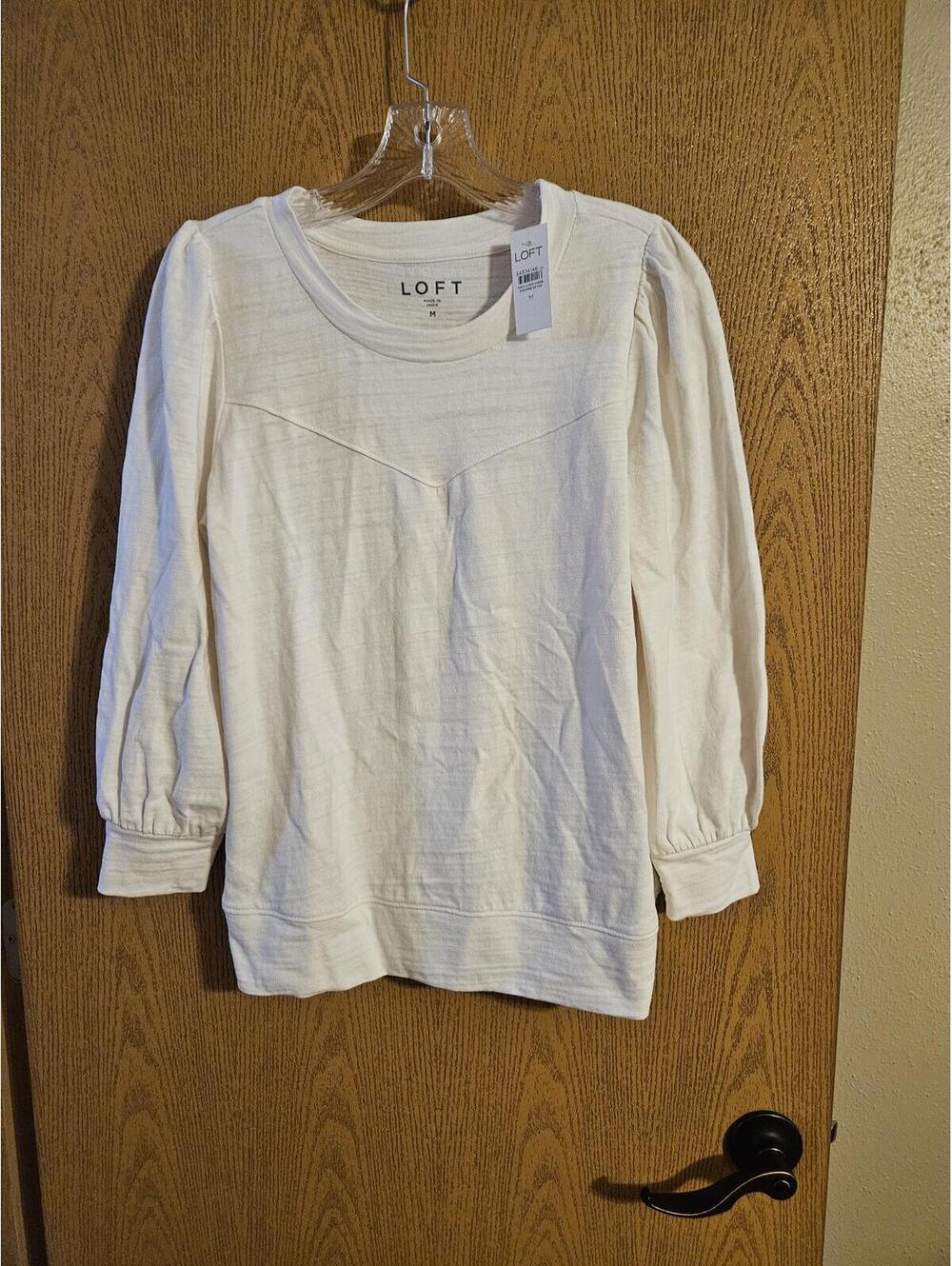 LOFT off-white top NWT